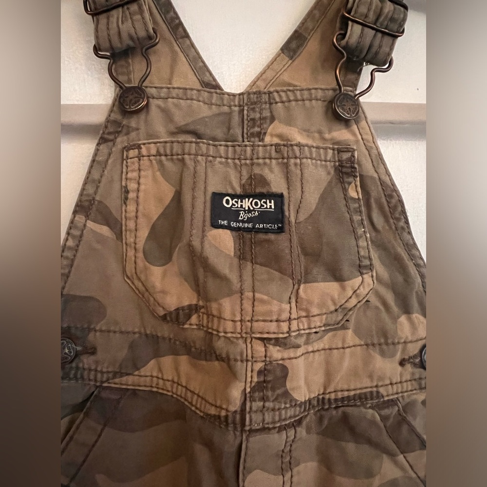 OshKosh Kids Camouflage Cargo Overalls 18months